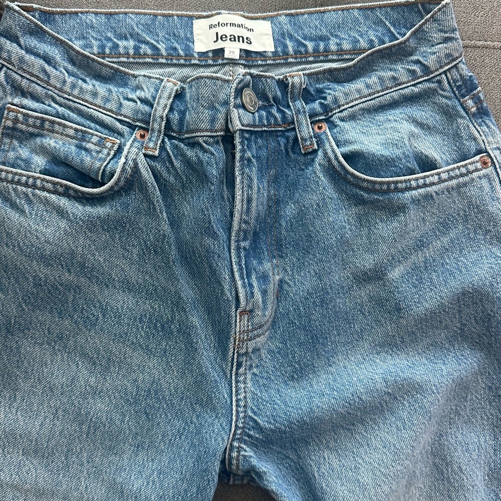 Reformation Val 90s Mid Rise Straight Jeans - Picture 6 of 10
